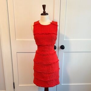 Stunning Red Hot Orange dress J Crew size 14